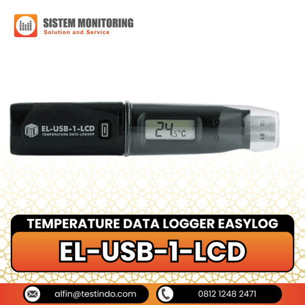 Alat Pencatat Suhu Temperature Data Logger EasyLog EL-USB-1-LCD