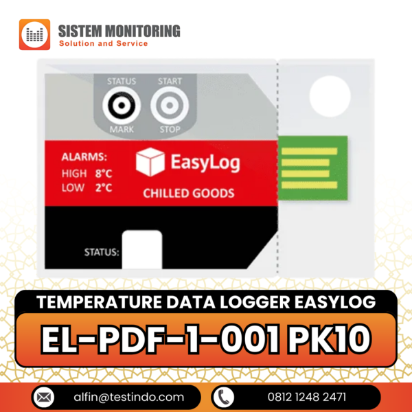 Alat Pencatat Suhu Temperature Data Logger EasyLog | EL-PDF-1-001 PK10