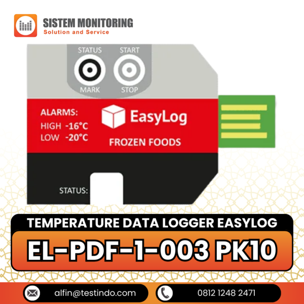 Alat Pencatat Suhu Temperature Data Logger EasyLog | EL-PDF-1-003 PK10