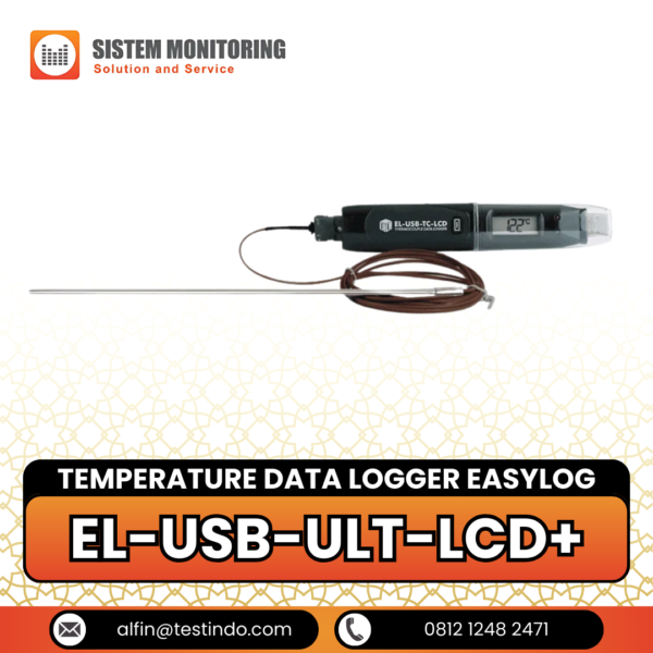 Alat Pencatat Suhu Temperature Data Logger EasyLog | EL-USB-ULT-LCD+