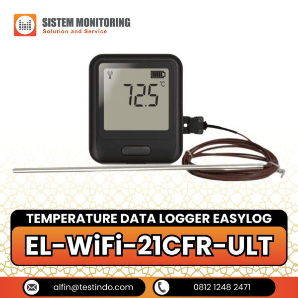 Alat Pencatat Suhu Temperature Data Logger EasyLog | EL-WiFi-21CFR-ULT