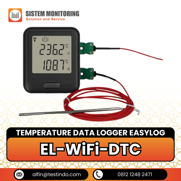 Alat Pencatat Suhu Temperature Data Logger EasyLog | EL-WiFi-DTC