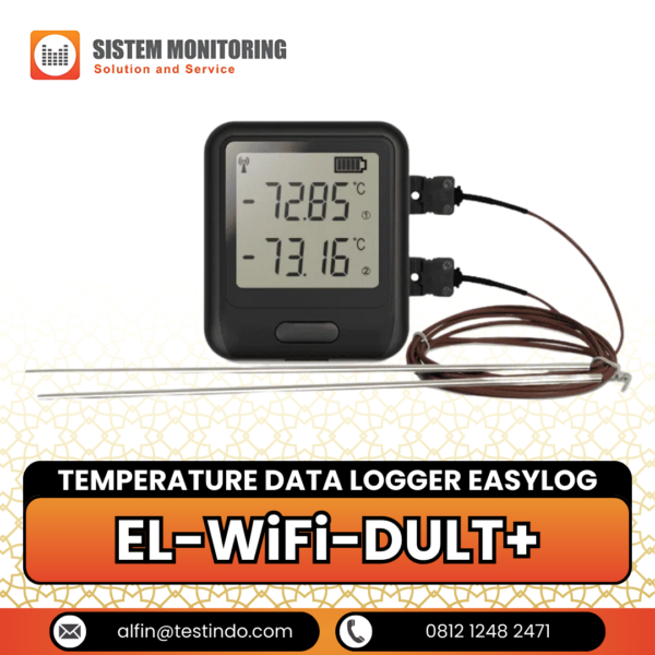 Alat Pencatat Suhu Temperature Data Logger EasyLog | EL-WiFi-DULT+