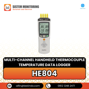 Alat Perekam Data Suhu HE804 Multi-channel Handheld Thermocouple Temperature Data Logger