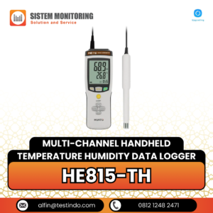 Alat Perekam Data Suhu HE815-TH Multi-channel Handheld Temperature Humidity Data Logger