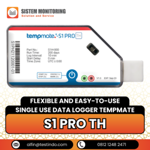 Alat Perekam Data Suhu Flexible and Easy-to-Use Single Use Data Logger tempmate S1 PRO TH