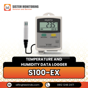 Alat Perekam Data Suhu S100-EX Temperature and Humidity Data Logger