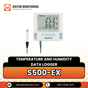 Alat Perekam Data Suhu S500-EX Temperature and Humidity Data Logger