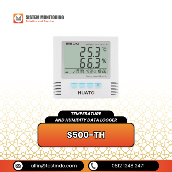 Alat Perekam Data Suhu S500-TH Temperature and Humidity Data Logger
