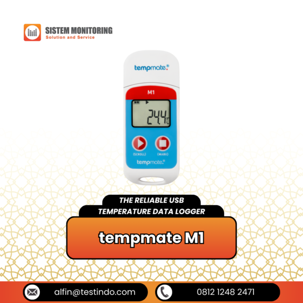 Alat Perekam Data Suhu The Reliable USB Temperature Data Logger tempmate M1