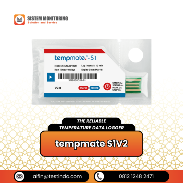 Alat Perekam Data Suhu The Reliable Temperature Data Logger tempmate S1V2