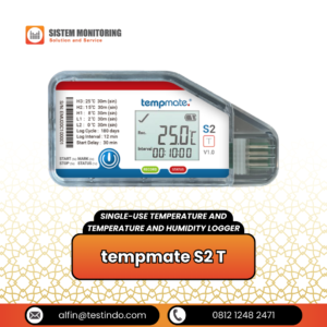 Alat Perekam Data Suhu Single-use Temperature and Temperature and Humidity Logger tempmate S2 T