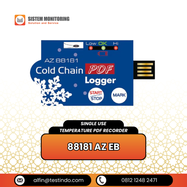 Alat Perekam Data Suhu Satu Kali Pakai (Single Use Temp. PDF Recorder) 88181 AZ EB