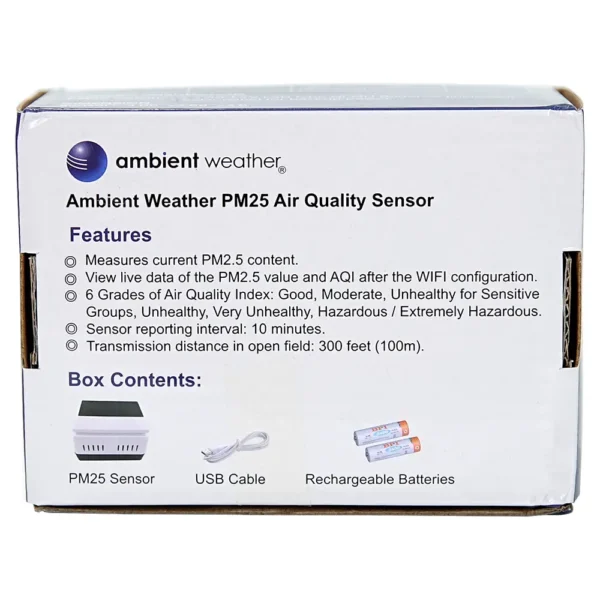 Monitor Partikulat Luar Ruang Nirkabel Cuaca Sekitar PM25 Wireless Outdoor Particulate Monitor Ambient Weather PM25 - Image 5