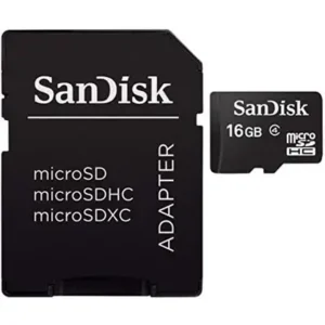 Kartu Memori Flash MicroSDHC SanDisk Mobile Class4 SanDisk Mobile Class4- SDSDQM-B35A dengan Adaptor 16GB Ambient Weather SDC4-4GB SanDisk Mobile Class4 MicroSDHC Flash Memory Card- SDSDQM-B35A with Adapter 16GB