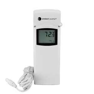 Sensor Suhu Probe Tahan Air WH31P Cuaca Sekitar untuk Stasiun Cuaca Seri WS-1550-IP, WS-1965, WS-2000, WS-2902B, WS-2902C, WS-3000, WS-4000, WS-5000, dan ObserverIP Ambient Weather WH31P Water Proof Probe Temperature Sensor for WS-1550-IP, WS-1965, WS-2000, WS-2902B, WS-2902C, WS-3000, WS-4000, WS-5000 and ObserverIP Series Weather Station