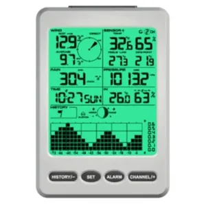 Stasiun Cuaca Rumah (Hanya Konsol) untuk Stasiun Cuaca WS-12  Ambient Weather WS-12-C Home Weather Station (Console Only) for WS-12 Weather Station