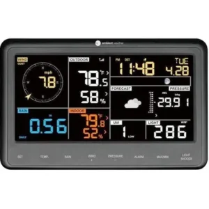 Cuaca Sekitar WS-1900A-CONSOLE Hanya Konsol, Stasiun Cuaca Nirkabel WS-1900 Ambient Weather WS-1900A-CONSOLE Console Only, WS-1900 Wireless Weather Station