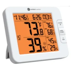 Cuaca Sekitar WS-8482-CONSOLE untuk Stasiun Cuaca Pemantauan Jarak Jauh Internet Nirkabel 7-Saluran WS-8482 - Hanya Layar Pengganti Ambient Weather WS-8482-CONSOLE for the WS-8482 7-Channel Wireless Internet Remote Monitoring Weather Station - Replacement Display Only