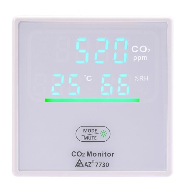 Alat Perekam Data Suhu Monitor CO2 Input Daya Ganda USB Berkabel Keras (7730 AZ NEW)