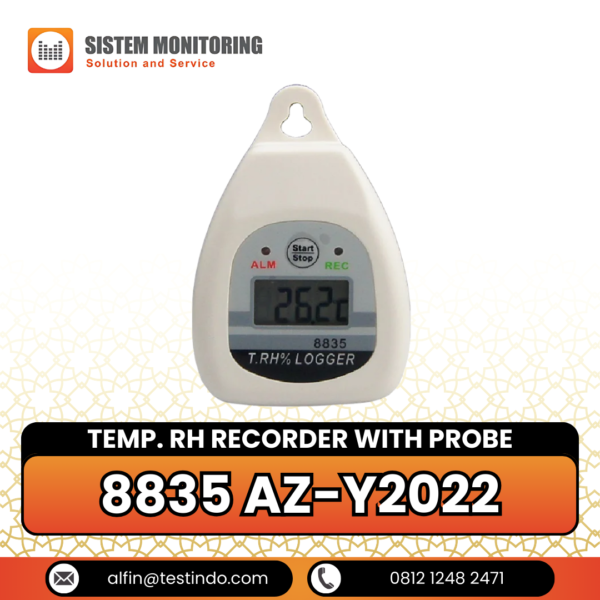 Alat Perekam Data Suhu RH dengan Probe (Temp. RH Recorder with probe) 8835 AZ-Y2022