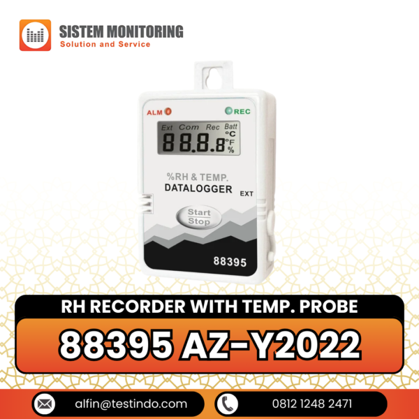 Alat Perekam Data Suhu RH dengan Temp (RH Recorder with Temp. probe) 88395 AZ-Y2022