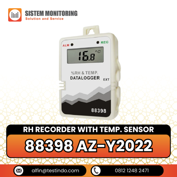 Alat Perekam Data Suhu RH dengan Sensor (RH Recorder with Temp. Sensor) 88398 AZ-Y2022