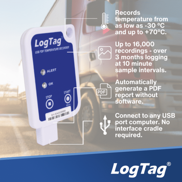 Alat Perekam Data (Data Logger) Suhu USB PFD Multi-Trip LogTag® UTRIX-16 - Image 4