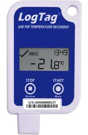 Alat Perekam Data (Data Logger) Suhu LCD PDF USB Probe Eksternal LogTag® UTRED-16F