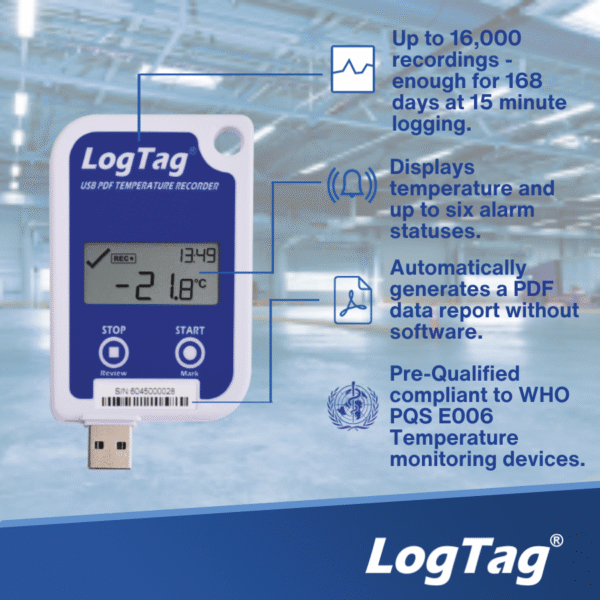 Alat Pencatat Data (Data Logger) Suhu PDF USB Multi-Trip LogTag® UTRID-16 - Image 3